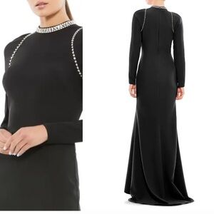 MAC DUGGAL Raglan Long Sleeve Dress